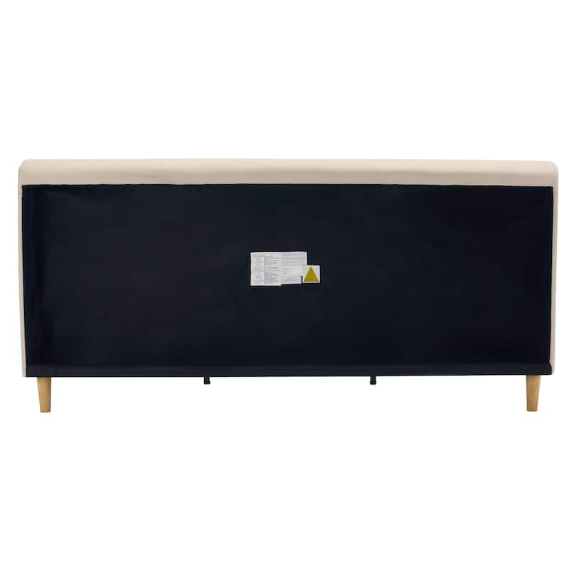 Christopher Knight Home - Havenoak Modern Upholstered Bed Frame with Chunky Headboard