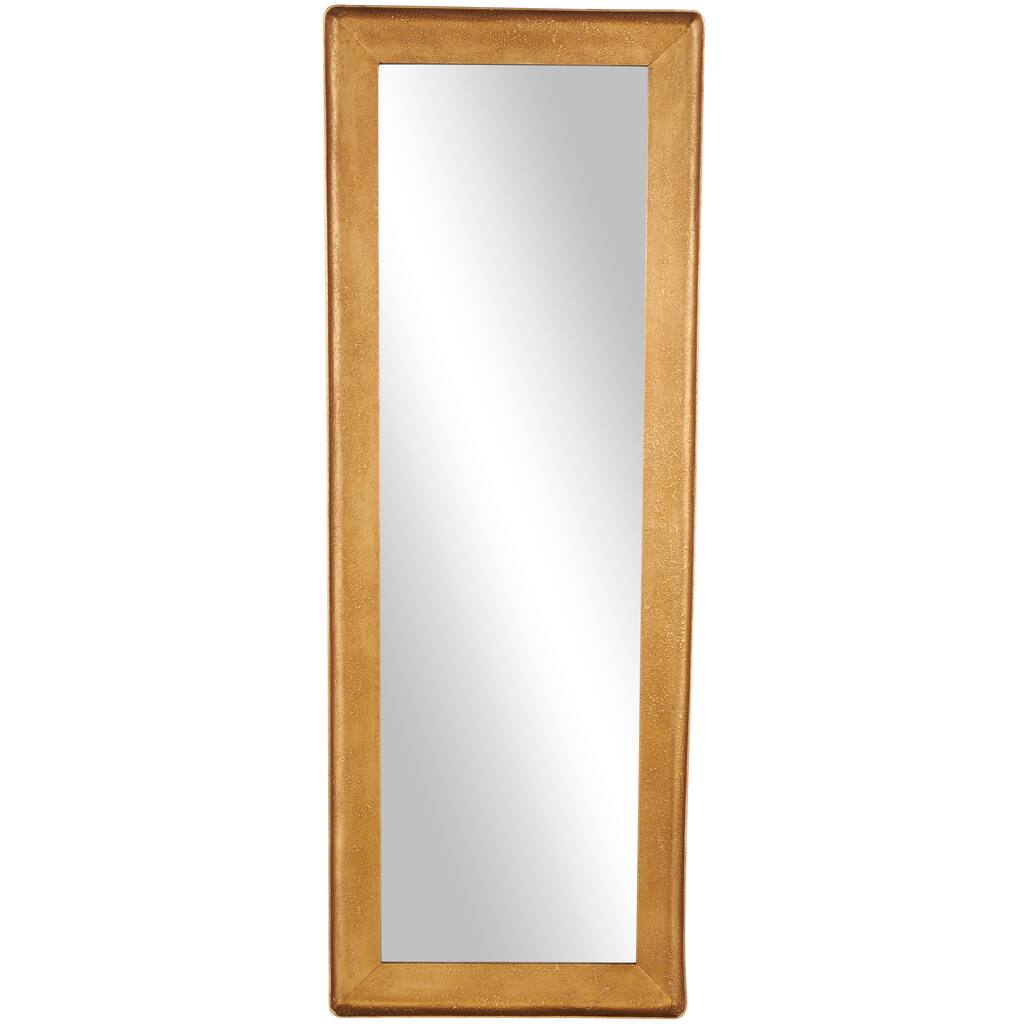 Metal Wall Mirror with Textured Frame - Gold - Roche River Decor