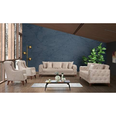 Keryy 4 Pieces Living Room Set 2 Sofa and 2 Chair