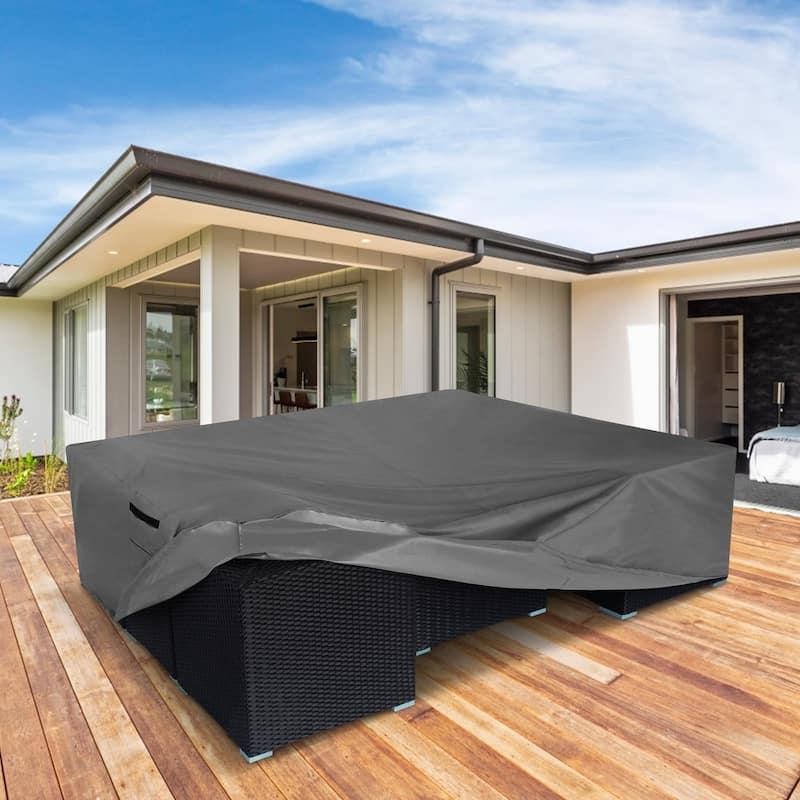 Patio Furniture Covers Waterproof outdoor Windproof patio sectional sofa cover