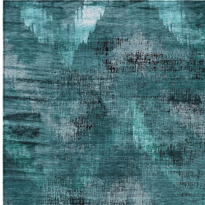 HomeRoots Abstract Transitional Rectangle Outdoor Rug
