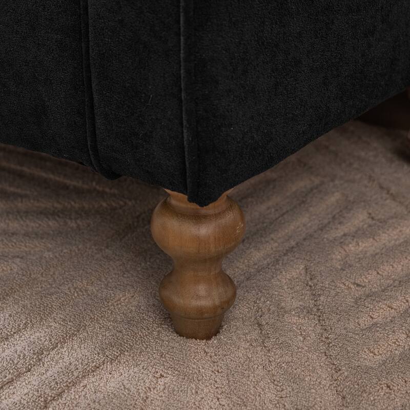 Modern Upholstered Storage Bench With Double Lids