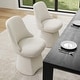 preview thumbnail 13 of 20, Anna Upholstered Swivel Armless Dining Chair for Kitchen Living Room