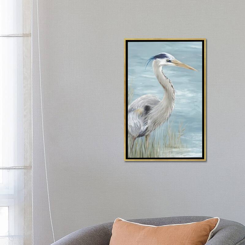iCanvas "Great Blue Heron Gaze" by Eva Watts Framed Canvas Print