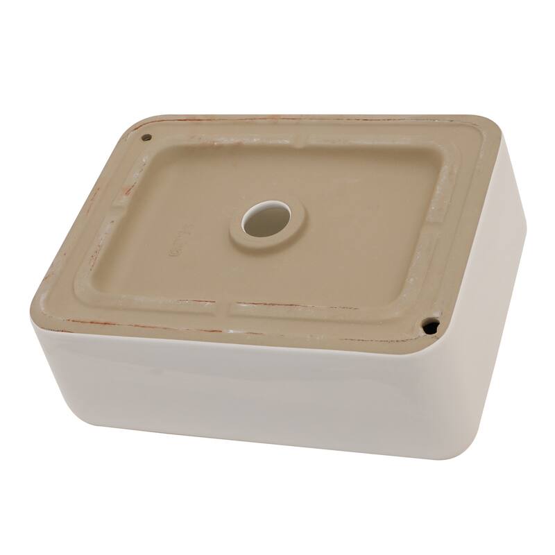16x12 Inch Ceramic Rectangular Vessel Bathroom Sink