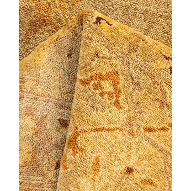 Overton Hand Knotted Wool Vintage Inspired Traditional Ottoman Beige Runner Rug - 2' 6" x 14' 4"