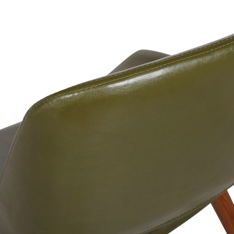 Porthos Home Shane Faux Leather Mid-Century Dining Chair with Metal Legs, Set of 2