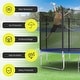 preview thumbnail 7 of 8, 8FT/10FT/15FT Trampoline Safety Net Replacement Protection Enclosure
