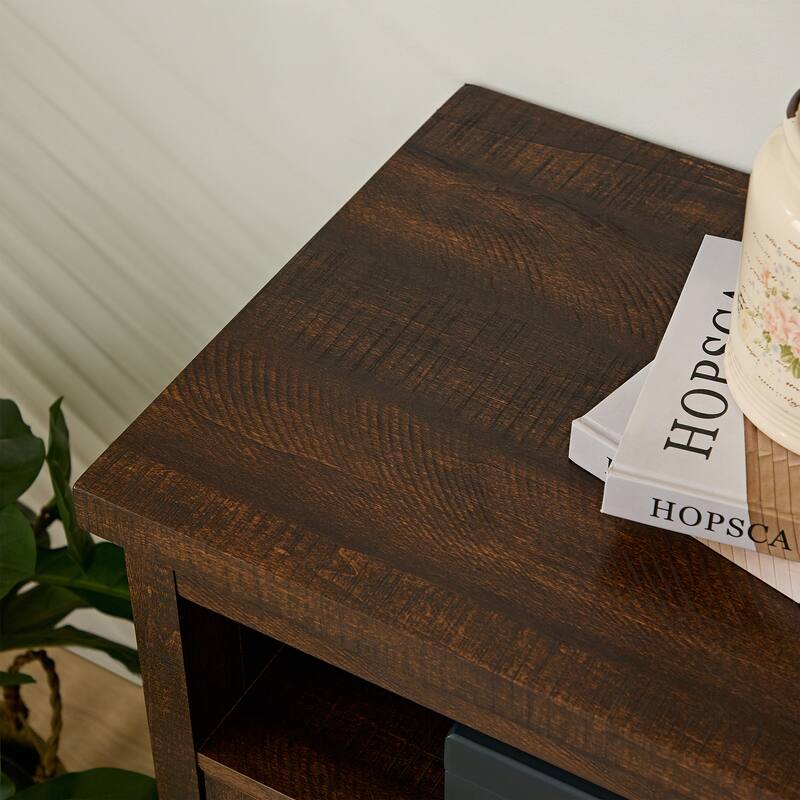 CUSchoice Farmhouse TV Stand Modern Media Console for TVs Up to 65" - 15.75*57.87*30.31inch (W*L*H)