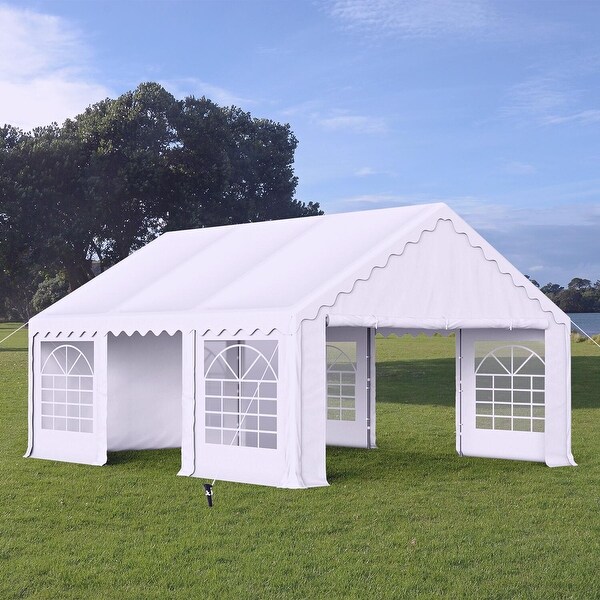 13 x 26 ft Wedding Party Tent with 8 Removable Walls Outdoor PE Iron Heavy Duty Gazebo Canopy Tent On Sale Bed Bath Beyond 37186707