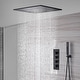preview thumbnail 1 of 0, 24inch ceiling mount rainfall waterfall shower systems 3 way thermostatic shower faucet - 7'6" x 10'9" Black