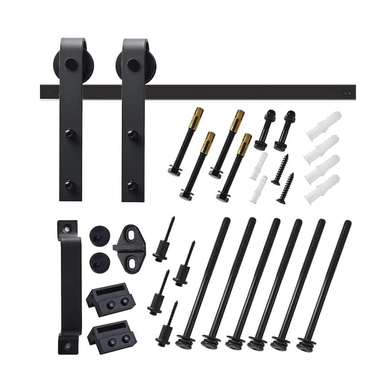 36" Width Barn Door MDF Wood and Metal With Hardware Kit