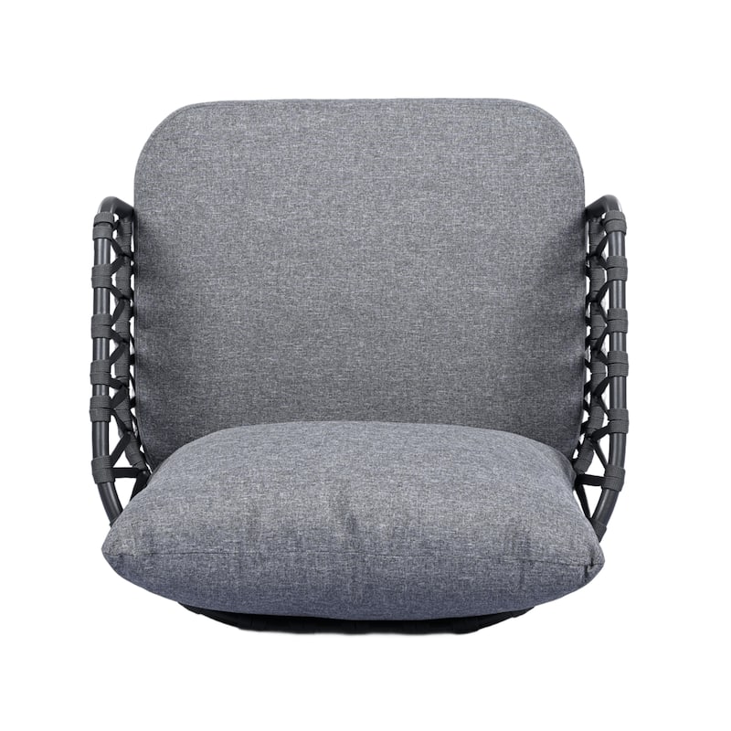 4-Piece Outdoor Patio Furniture Set, All Weather Sectional Furniture Set with Woven Rope Chairs and Coffee Table