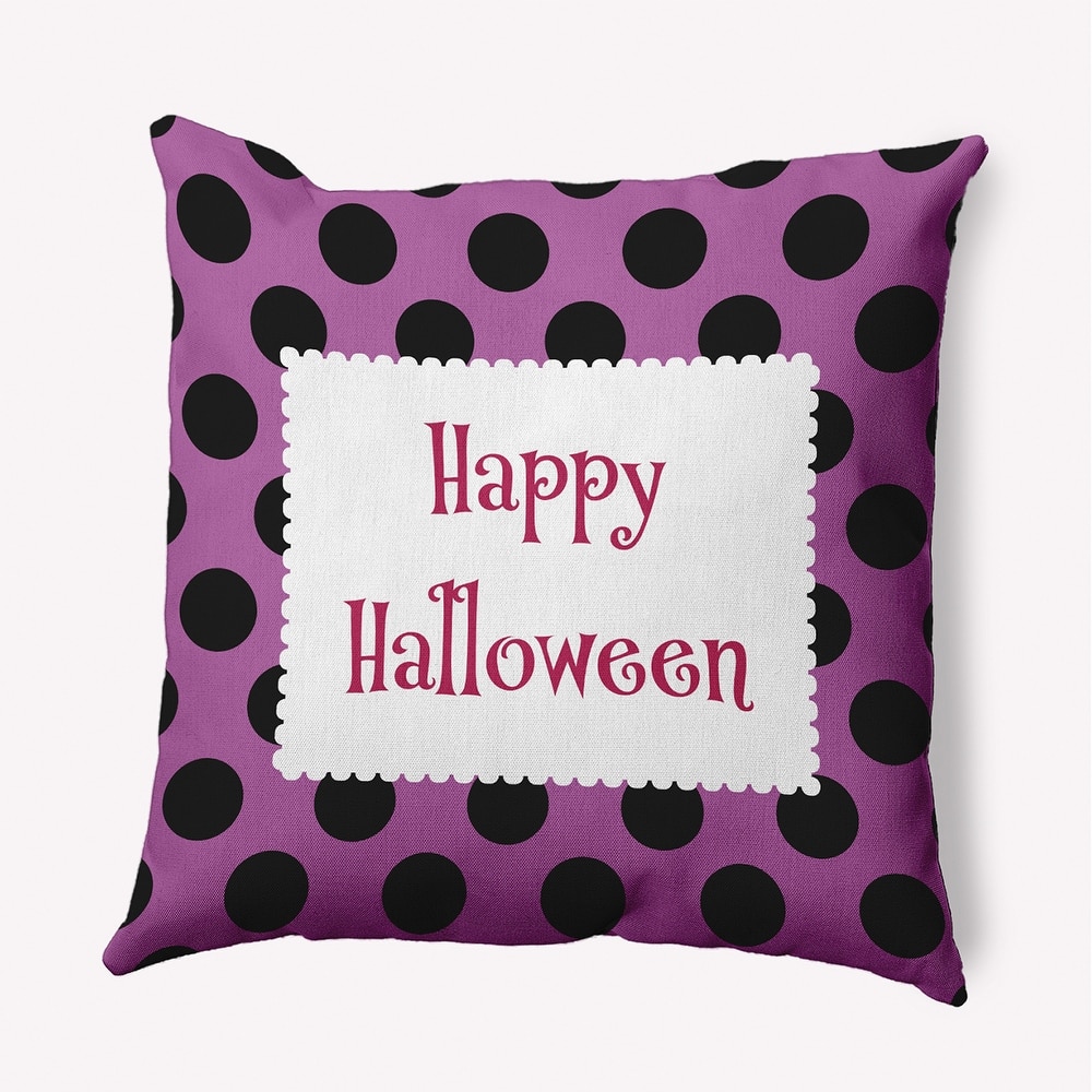 Halloween Happy Halloween Dots Indoor/Outdoor Throw Pillow