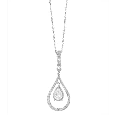 Effy Women's 14K White Gold Diamond Pendant Necklace