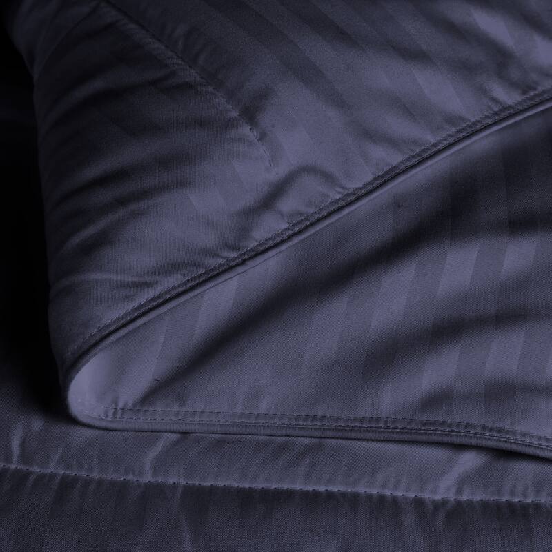 Superior 1 cm Striped Brushed Microfiber Reversible Down Alternative Comforter