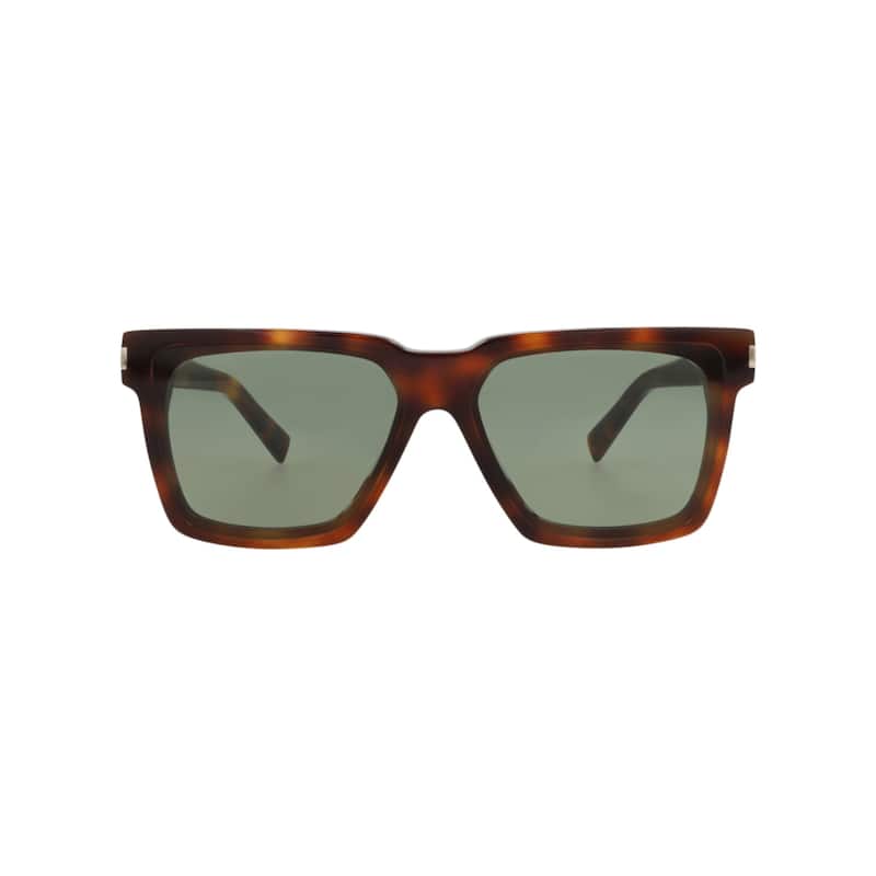 Saint Laurent Square-Frame Recycled Acetate Sunglasses - Havana Havana Green - NS