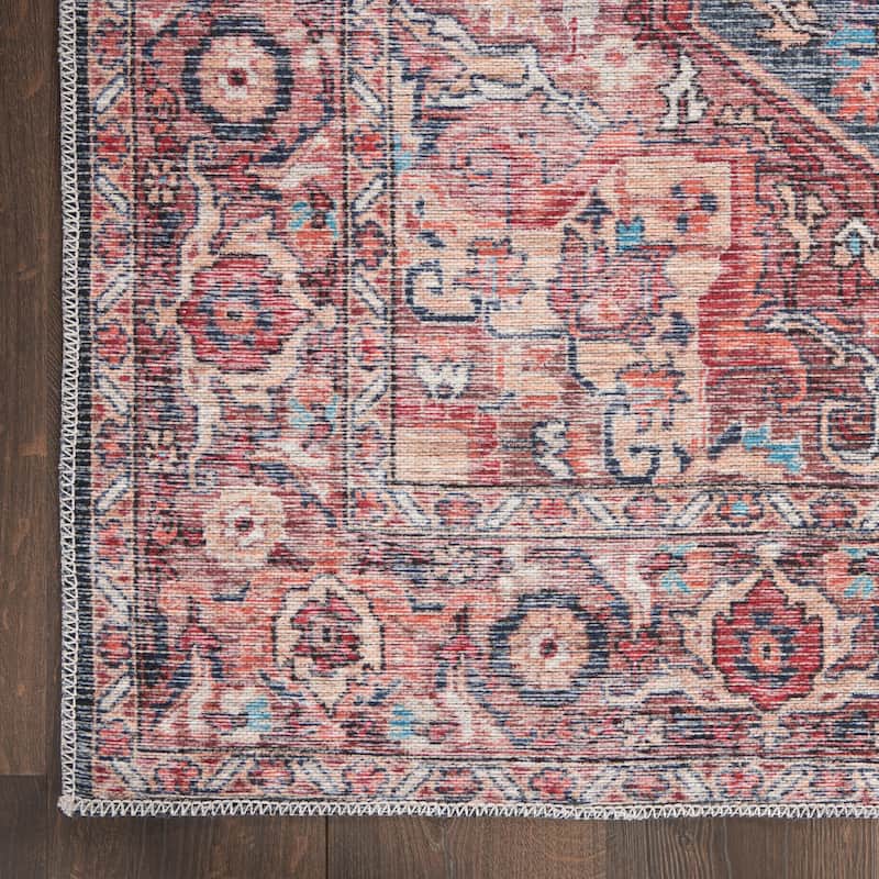 New Concept Washables Persian Boho Machine Washable Area Rug