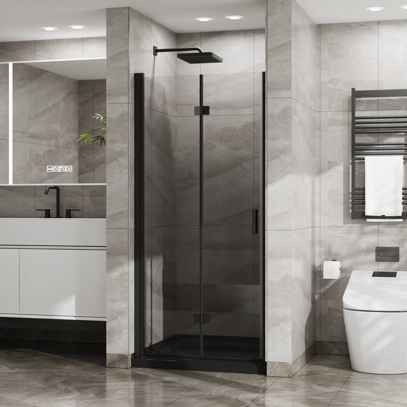34"x 72" Bifold Frameless Glass Shower Door