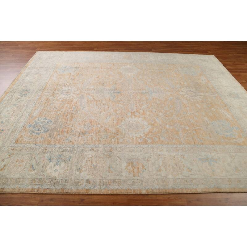 Vegetable Dye Traditional Muted Oushak Turkish Rug Wool Hand-knotted - 7'10" x 9'8"