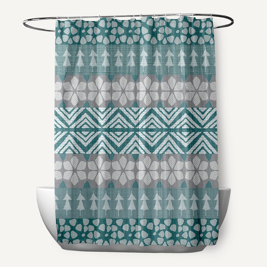 FairIsle Holiday Print Shower Curtain