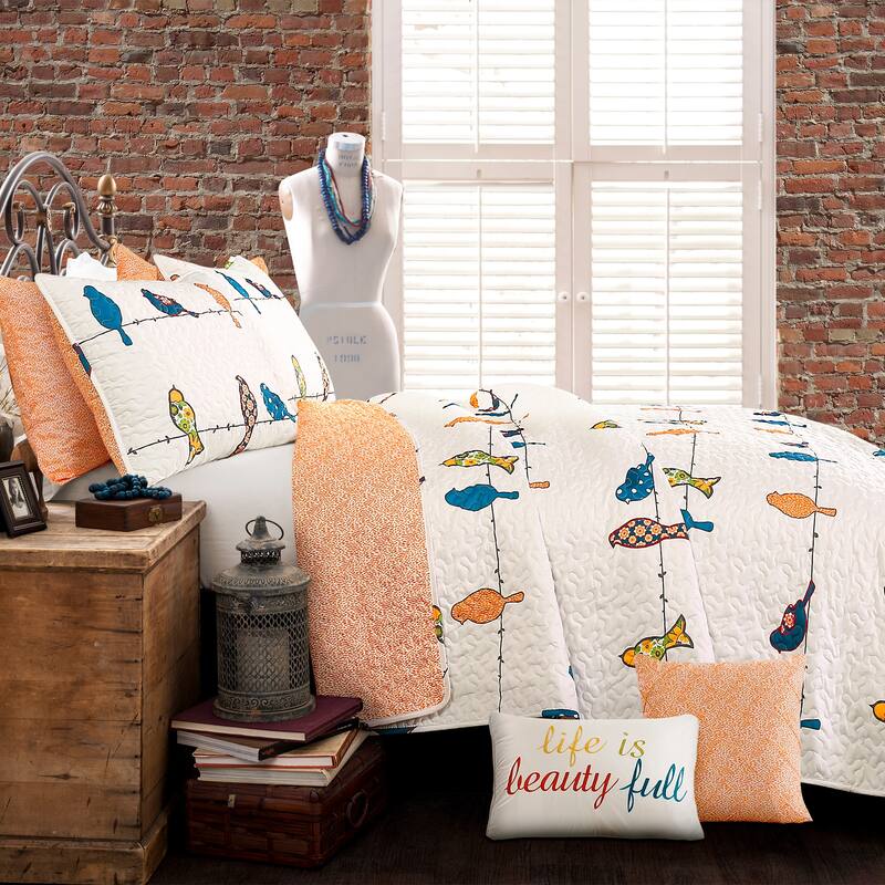 Lush Decor Rowley Birds 7 Piece Quilt Set