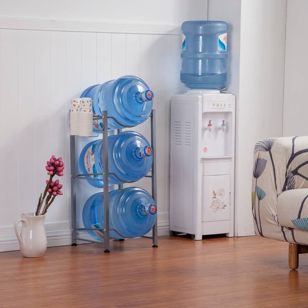 3-Tier Water Rack Stainless Steel Heavy Duty Water Cooler Jug Rack