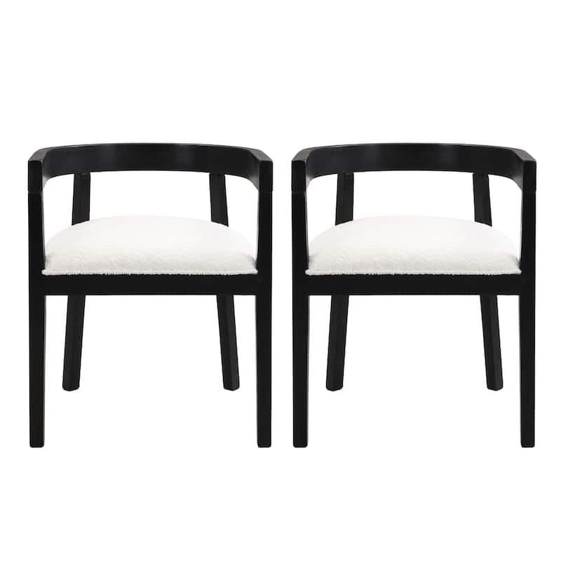 Ladieu Fabric and Wood Tub Dining Chairs （Set of 2）by Christopher Knight Home