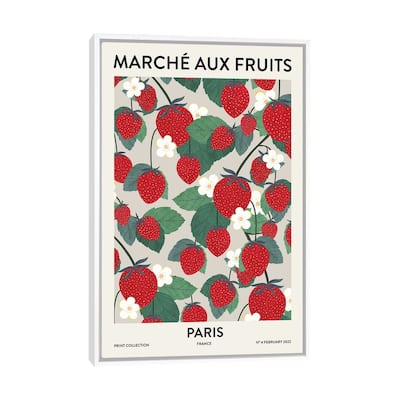 iCanvas "Fruit Market Paris" by Ana Martinez Framed