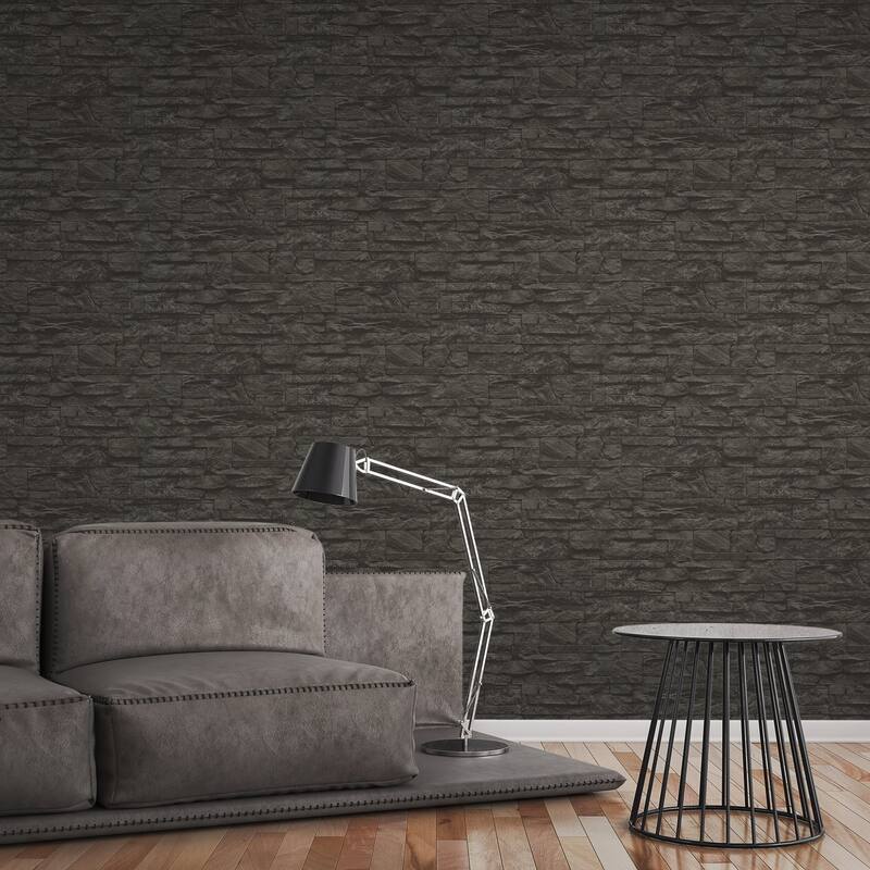 Galerie Wallcoverings Bricks and More Collection Wide Granite Slabs Matte Finish Vinyl on Non-woven Wallpaper Roll
