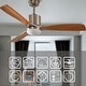 preview thumbnail 4 of 38, ExBrite 52 inch LED Ceiling Fan,Walnut Solid Wood Blades,Remote Control,DC Motor