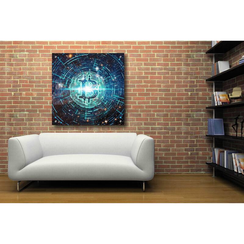 Epic Art 'Cyber Bitcoin', Acrylic Glass Wall Art
