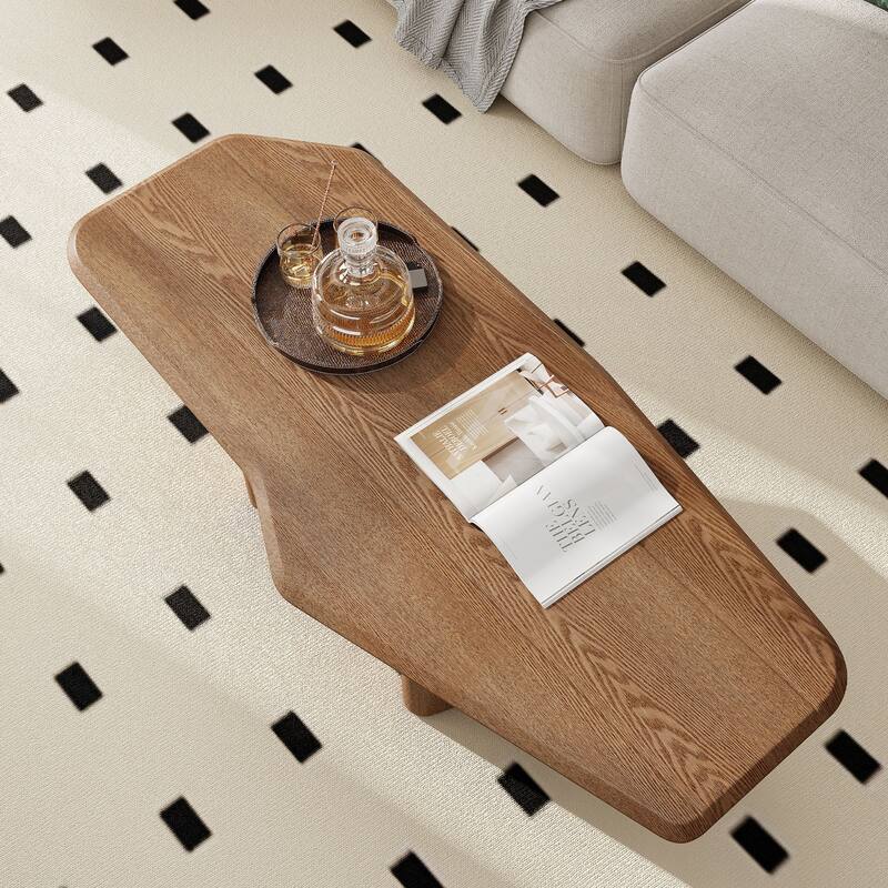 Wood Coffee Table, Rustic Sofa Table Accent Table, Handcrafted End Side Table for Living Room
