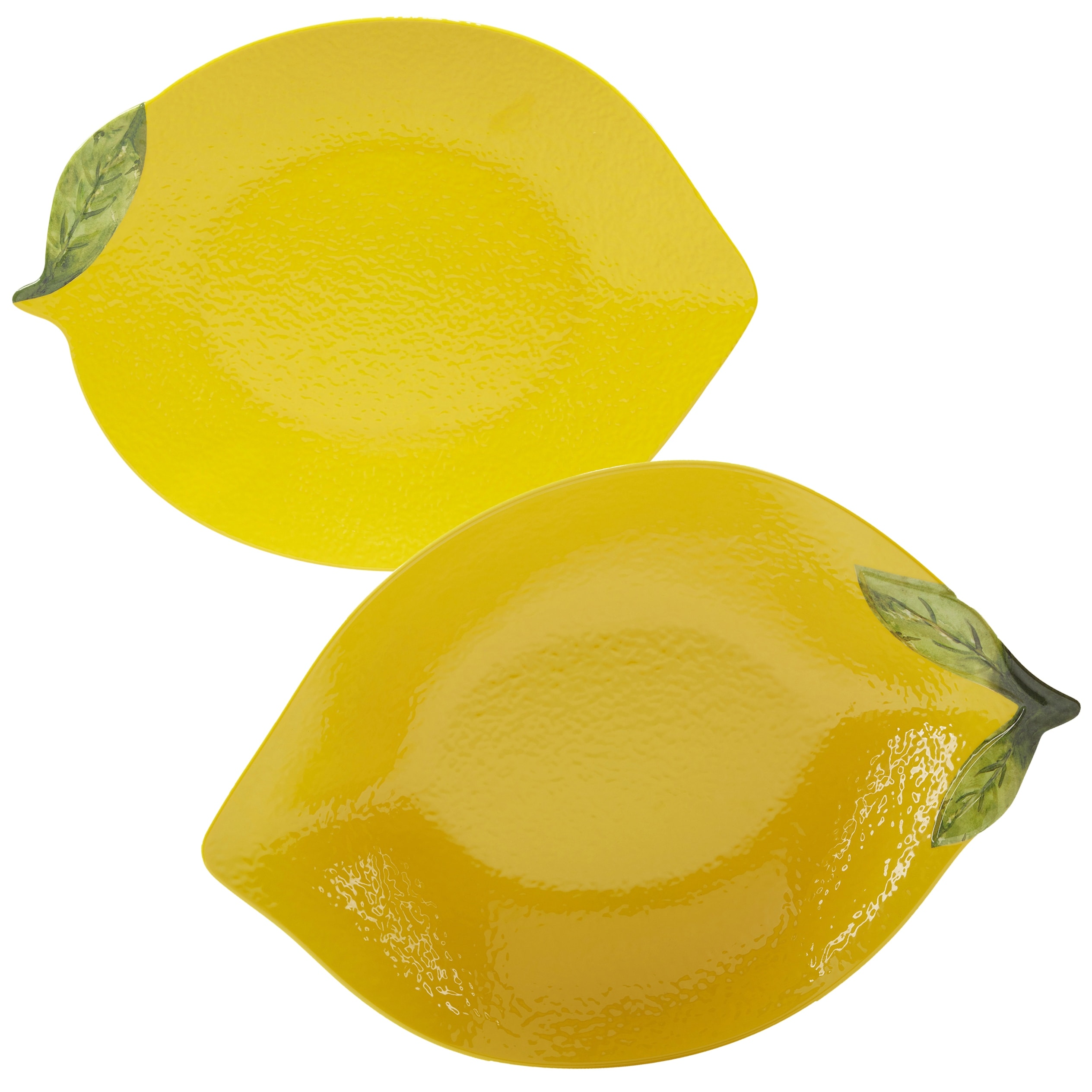 Certified International 3-D Lemon 2-piece Melamine Serving Set