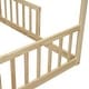 preview thumbnail 34 of 33, Double Twin House-Style Floor Bed with Fence,Guardrails,Without Door