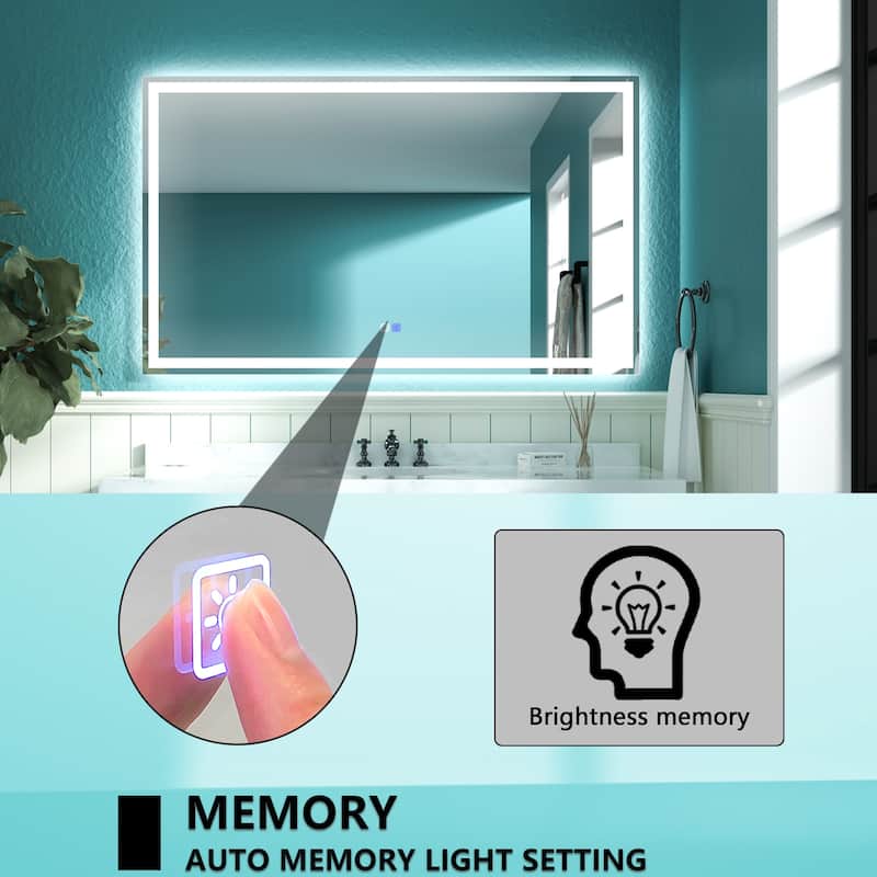 ExBrite Anti-fog LED Frameless Bathroom Mirror