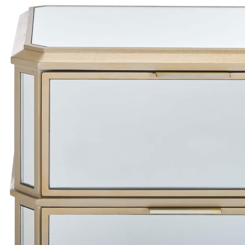 SAFAVIEH Miracle 3-Drawer Mirrored Nightstand