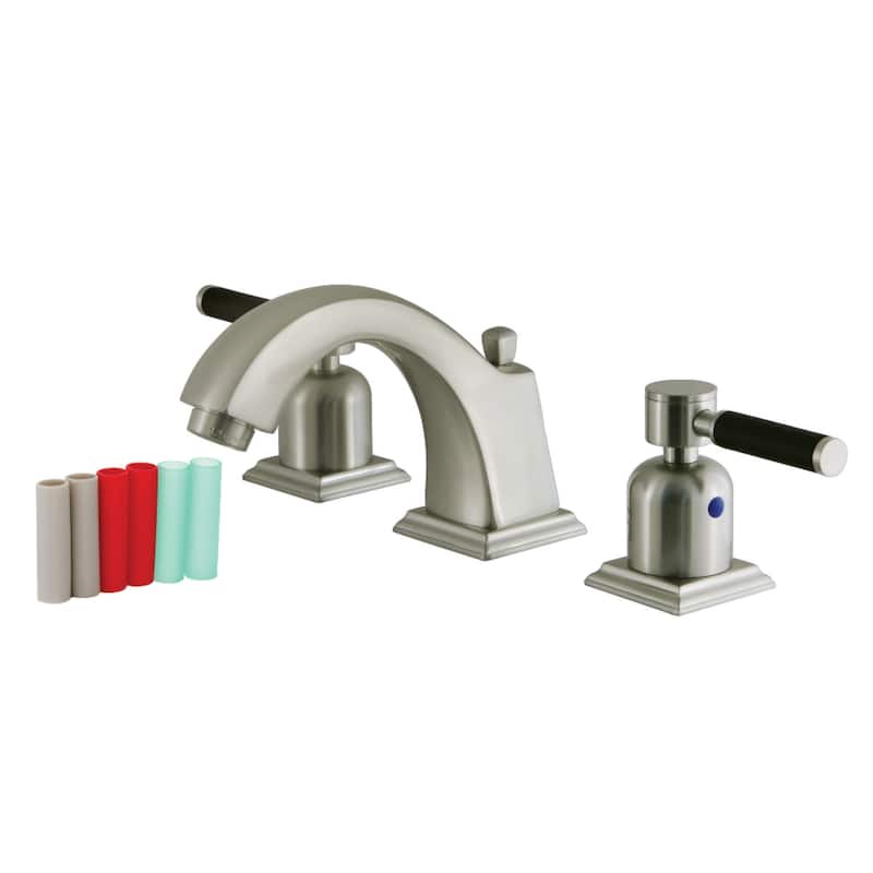 Kingston Brass Kaiser 1.2 GPM Widespread Bathroom Faucet with Pop-Up - Brushed Nickel