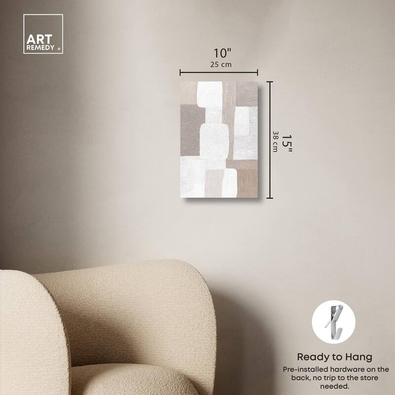 Stucco Squares II Canvas by Art Remedy, Gallery Wrapped