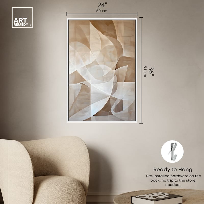 Art Remedy Scattered Thoughts Framed Abstract Shapes 1 Piece Canvas Wall Art