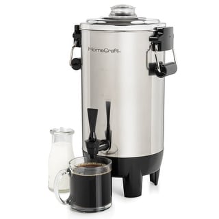 HomeCraft Quick-Brewing 1000-Watt Automatic 30-Cup Coffee Urn - Stainless Steel - 30 cups - 30 cups