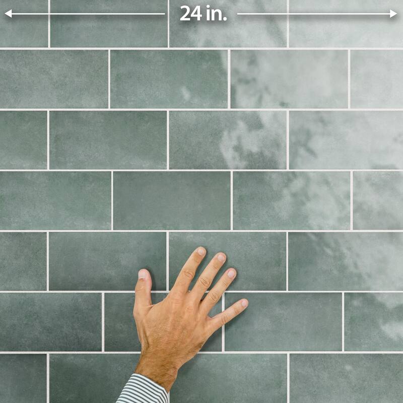 Merola Tile Camden Emerald 4" x 8" Ceramic Wall Tile