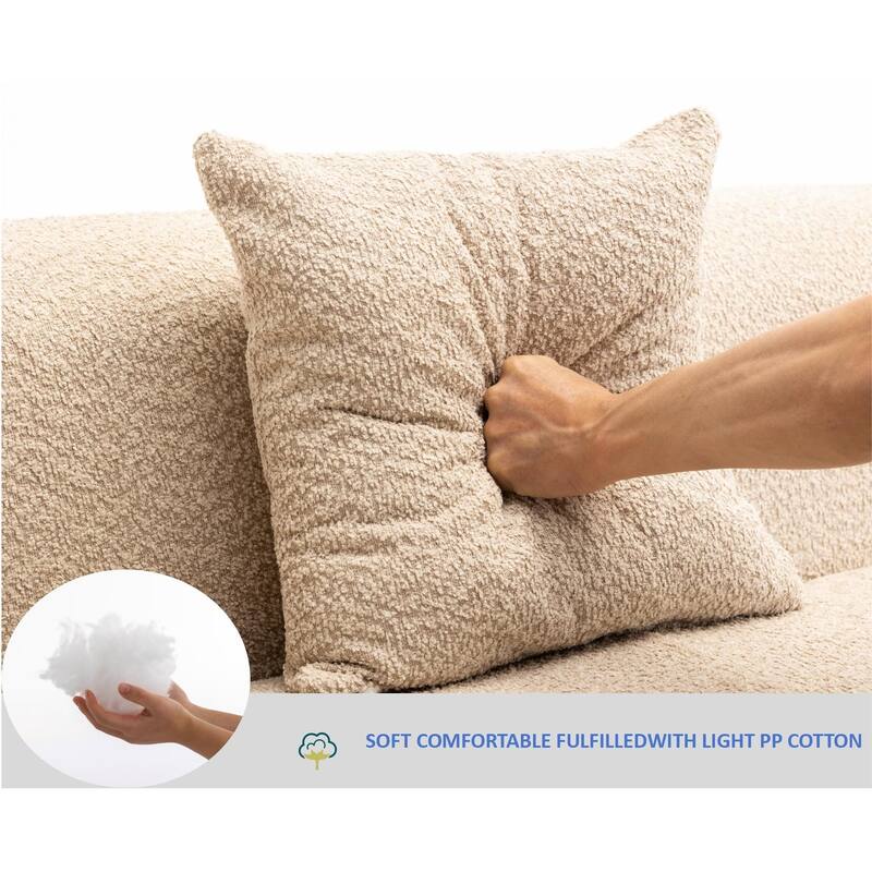 Boucle Fabric Free Combination Modular Reversible Sofa Set