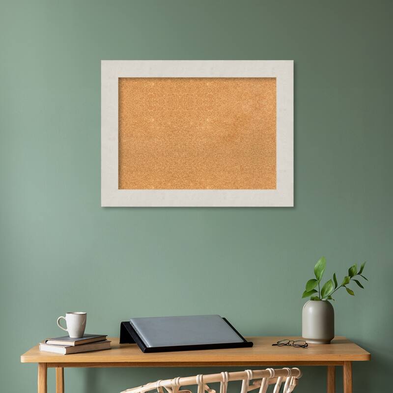 Rustic Plank Framed Natural Corkboard Bulletin Board