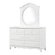 preview thumbnail 4 of 5, Furniture of America Lindsey Traditional White Wood 6-Drawer 2-Piece Dresser and Mirror Set