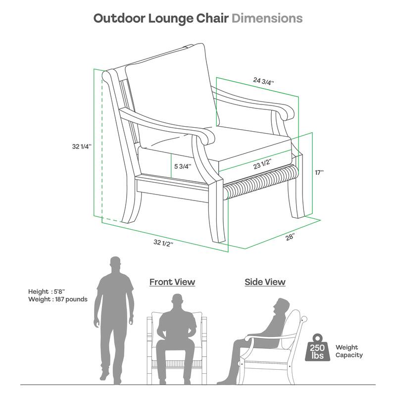 Cambridge Casual Kano 3-piece Teak Wood Outdoor Chat Set with Cushion