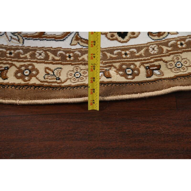 Brown Floral Traditional Tabriz Turkish Area Rug Oriental Carpet