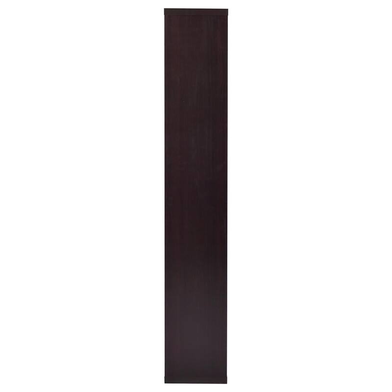 Cappuccino Color Modern Wooden 8-shelf Geometric BookCase