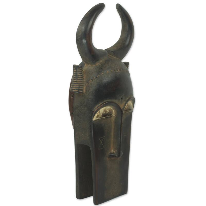 Novica Handmade Bemba Healer African Wood Mask