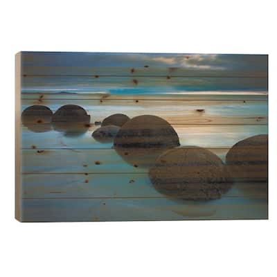 Orbs of Arai Te Uru Print On Wood by Adam Burton - Multi-Color